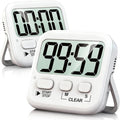 Antonki 2 Pack Digital Timer for Kids, Magnetic Countdown Kitchen Timers for Cooking, Egg, Classroom, Teacher, Exercise, Study, Oven - Battery Included