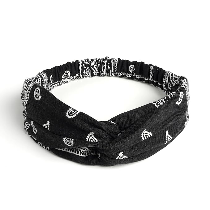 Elastic Knotted Headbands for Women Cloth Head Hair Bands for Women's Hair Non Slip Boho Wrap Twisted Hair Accessories