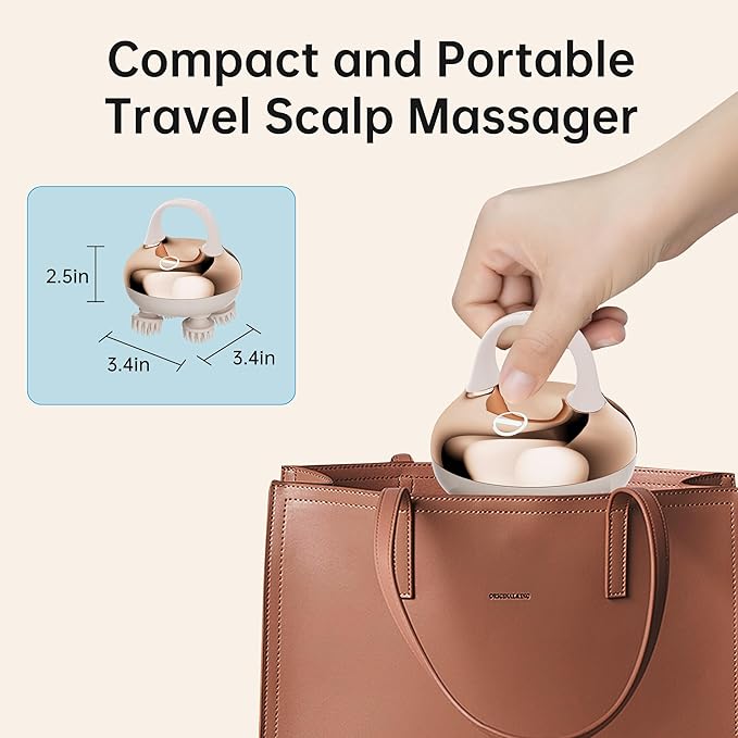 COMFIER Scalp Massager Head with 8 Claws,3 kneading Modes,Waterproof Hair Massage for Deep Cleansing,Cordless Body Cat Head Scratcher,Christmas Gifts for Women,Men