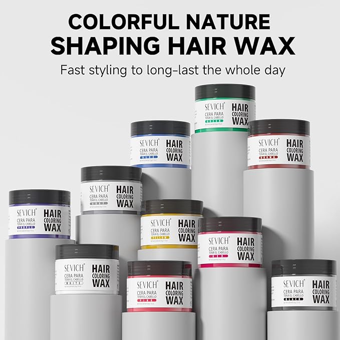 SEVICH Temporary Hair Color Wax Pink for Kids Women Men,Natural Instant Hair Wax Color,Premium Non Greasy,Easy to Wash,Travel Size,Perfect for Halloween, Children's Day,Cosplay & Parties,50g