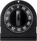Kitchen Timers for Cooking, 60 Minute Wind Up - Chef Cooking Timer with Loud Alarm,100% Mechanical Desk Timer -No Batteries Required - Manual Countdown timers for Home, Study and Cooking (Black)