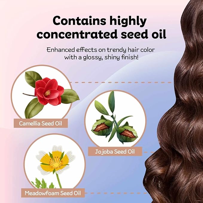 eZn Pudding Hair Dye, Ammonia-Free, Semi-Permanent DIY Korean Hair Dye Color with Keratin, Odorless Gentle for Sensitive Skin No Skin Irritation (Vienna Brown)