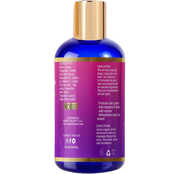 Fenugreek- Shea Butter Shampoo and Conditioner Hair Growth, moisturizing, length retention, stop Breakage. 16 oz