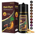 Wine Red Hair Dye for Men and Women, Hair Color Shampoo For Home Use, 16.9 Fl Oz Shampoo Para Canas (Wine Red)