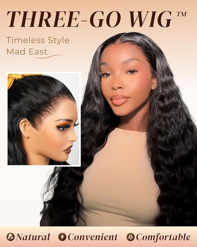 Arabella 13x6 Deep Curly Human Hair Wig 210% Density Curly Wigs Human Hair 100% Glueless Lace Front Wig 12a Pre Plucked Bleached Pre-Cut Wigs (30inch,13x6 deep curly wig)
