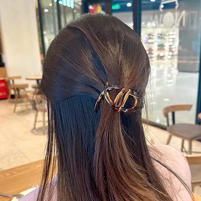 Big Hair Claw Clips Medium Size Butterfly Hair Clips for Women 3.15" Strong Hold Non-slip Jaw Clips Hair Accessories for Long Thick Thin Hair 6 Pcs