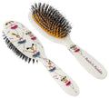 Rock & Ruddle Natural Mixed Boar Bristle Hair Brush for Women and Kids (Small/Travel Size, 17.5cm) - Perfect for Wet or Dry Hair, Detangling Smoothing Blowdrying - Made in UK - Ballet Dancers Design