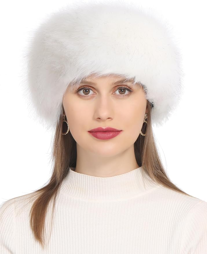 Faux Fur Headband for Women Winter Earwarmer Earmuff with Elastic
