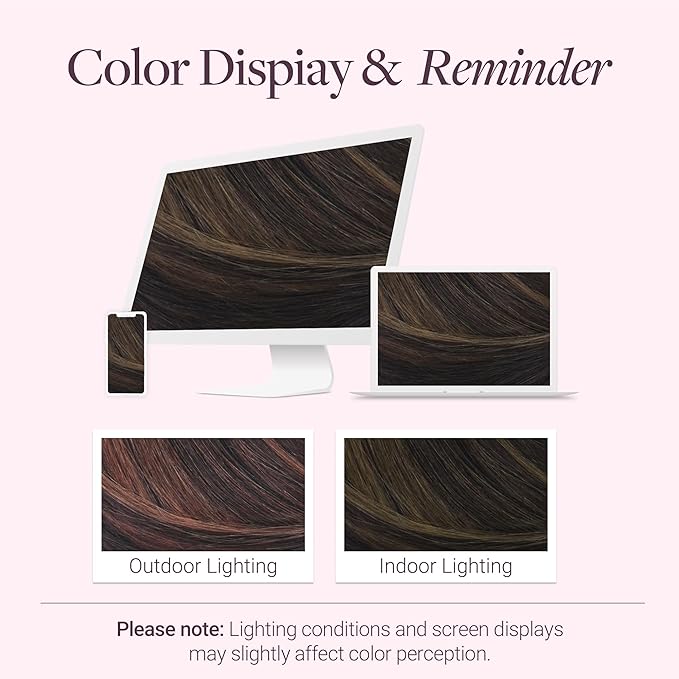 GOO GOO Clip in Hair Extensions Real Human Hair, Remy Human Hair Extensions Clip ins for Women, Natural Human Hair, 18inch 120g 7 Pcs, #2/6 Dark Brown Highlighted Chestnut Brown