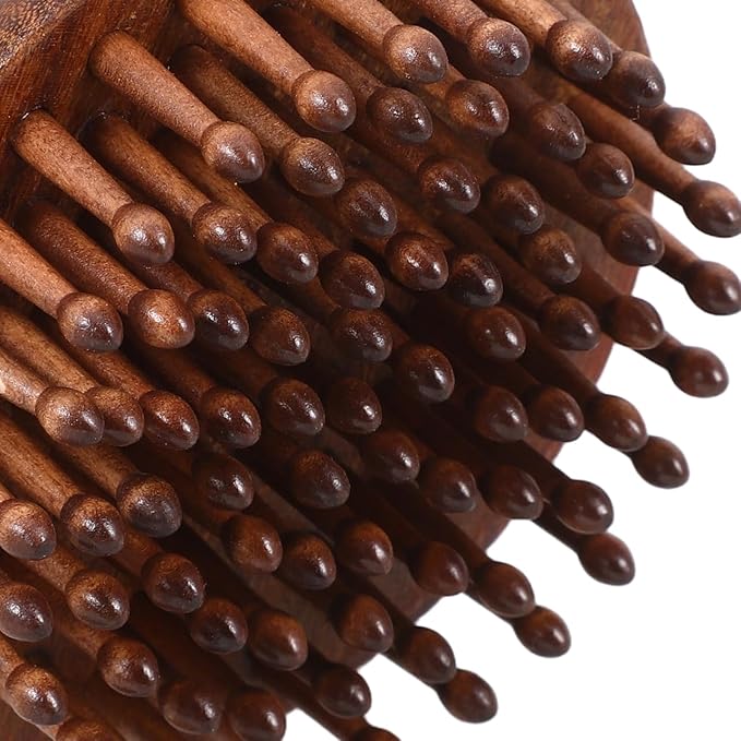 Handheld Wooden Scalp Massage Comb Ergonomic Design for Comfortable Grip Unisex Hair Styling Tool Wooden Massager for Scalp Care and Relaxation