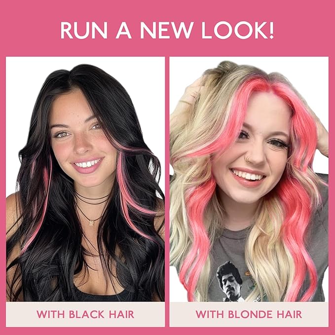 WENNALIFE Tape in Hair Extensions Human Hair Light Pink Tape in Extensions, 10pcs 30g 20 inch Remy Invisible Tape Ins Straight Colored Soft Real Human Hair Tape in Extensions Refill Set Extensions