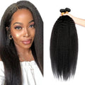 30 30 30 Inch Color 1B Bundles Human Hair Natural Black Yaki Straight Bundle Brazilian Virgin Remy Hair Extensions Niegmeag Double Weft Soft and Silky Color 1B Kinky Straight Bundle 300g