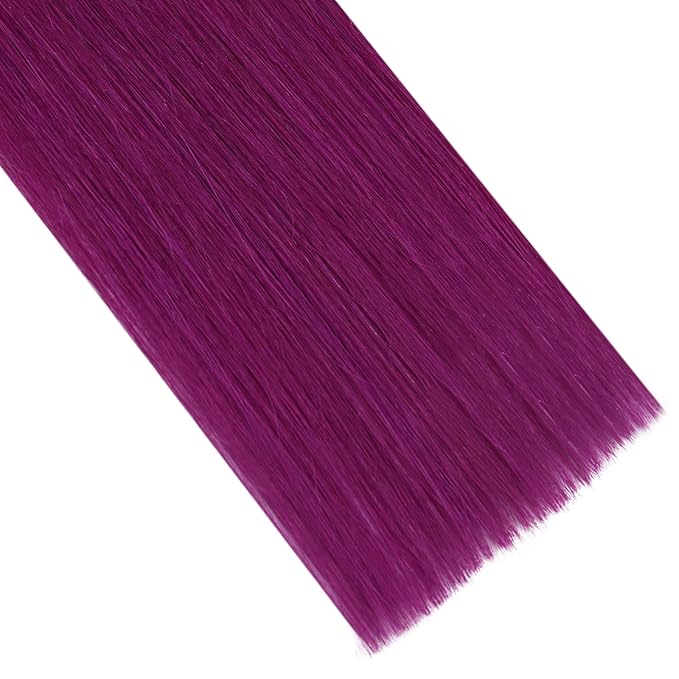 YoungSee I Tips Hair Extensions Purple 24 inch Itips Extensions Real Human Hair Long Hair Extension I-Tip Extension Purple for Daily Confidence Boost 25s 25g
