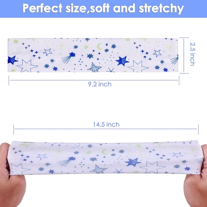 Workout Headbands for Women Hair 9 Pcs Non Slip Cotton Like Head Bands for Girls 2.5 inch Wide Soft Elastic Cloth Athletic Sweat Hair Women Bands