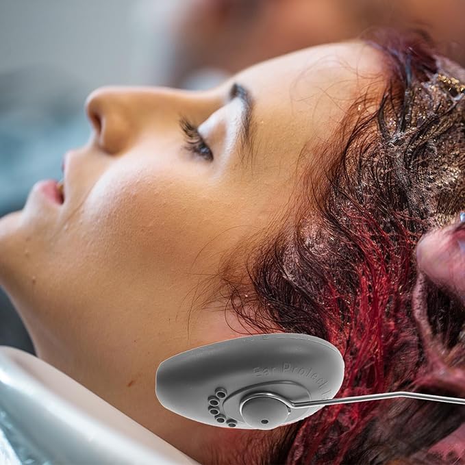 Ear Covers for Shower, Heat and Hair Dye Protection Waterproof Ear Covers for Washing Hair Silicone Ear Caps For Hair Dye Ear Protectors From Heat Styling and Dryer