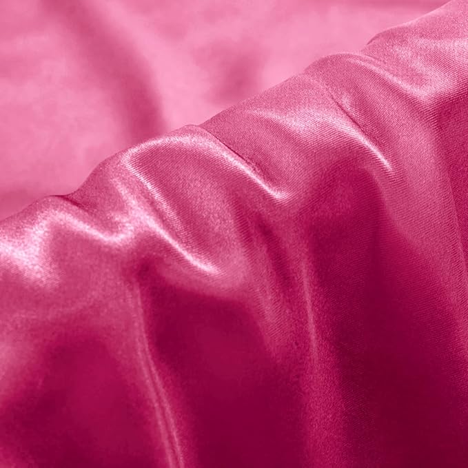 Aormenzy Satin Body Pillow Cover Set of 2, 20x54 Inches Hot Pink Body Pillow Case for Adults, Silky Soft & Cooling Body Pillow Pillowcase with Envelope Closure