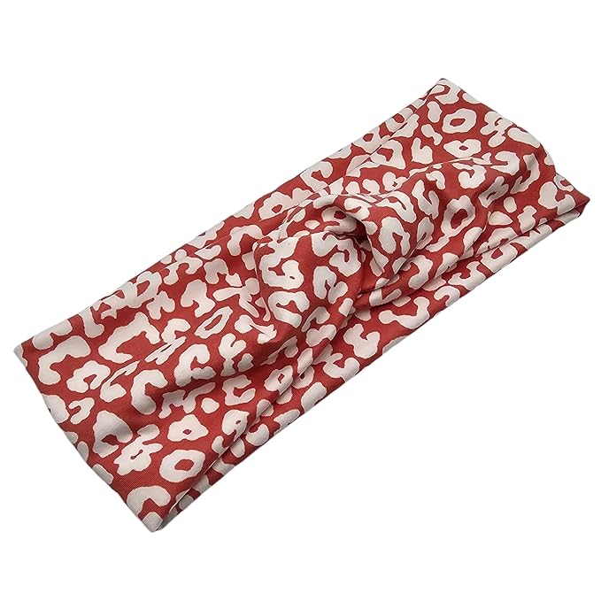 Soft Stretchy Headband, 3-in-1 Versatile Twist Style, One-Piece (Pretty in Pink Animal Print, Adult)