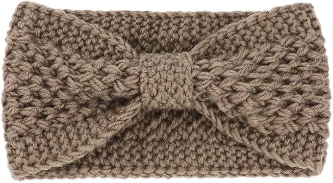 DRESHOW Knit Crochet Headband for Women Ear Warmer Soft Turban Stretch Warmer Headbands Winter Fashion Head Wrap