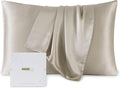 ZIMASILK Upgraded 100% 6A Grade Pure Mulberry Silk Pillowcase for Hair and Skin Silk Pillow Cases with Reinforced Hidden Zipper, More Soft & Durable, Gift Box (Standard 20"x26" Taupe)