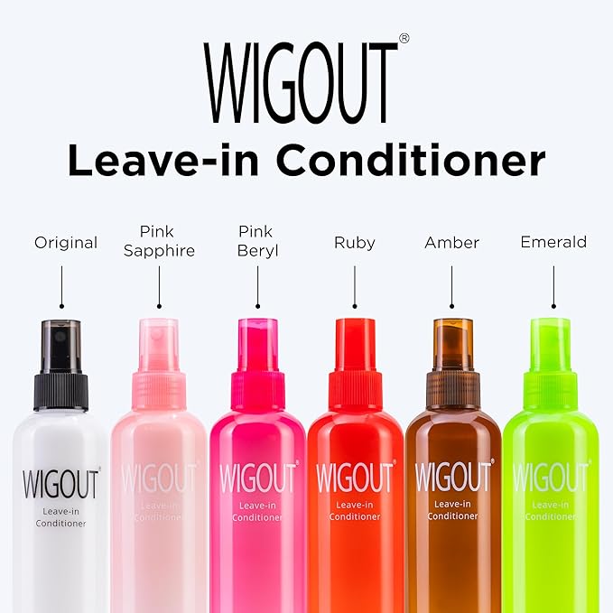 Style Factor WIGOUT Leave-In Conditioner Spray – Lightweight Hydrating & Conditioning Mist Controls Frizz, Adds Shine & Softness For Dry Damaged Hair No-Rinse Formula for All Hair Types - Pink Beryl