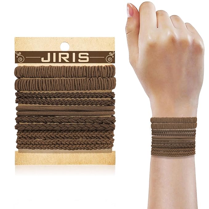 JIIRS 10PCS Boho Hair Ties,Elastic Bracelets,Elastic Hair Ties, Hair Bands For Ponytails,Ponytail Holder for Thick or Thin Hair,Boho Hair Bracelets No-Damage For Daily Life, Sport, Working(Set2)