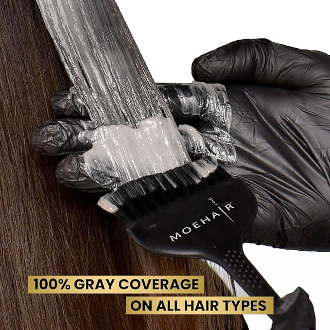 MOEHAIR Hair Coloring Kit | 6NN Permanent Hair Color (Dark Blonde Intense), 20 Volume Developer 6%, Coloring Brush, Gloves & Mixing Bowl | Keratin Infused | Gray Coverage | Adds Shines & Softness