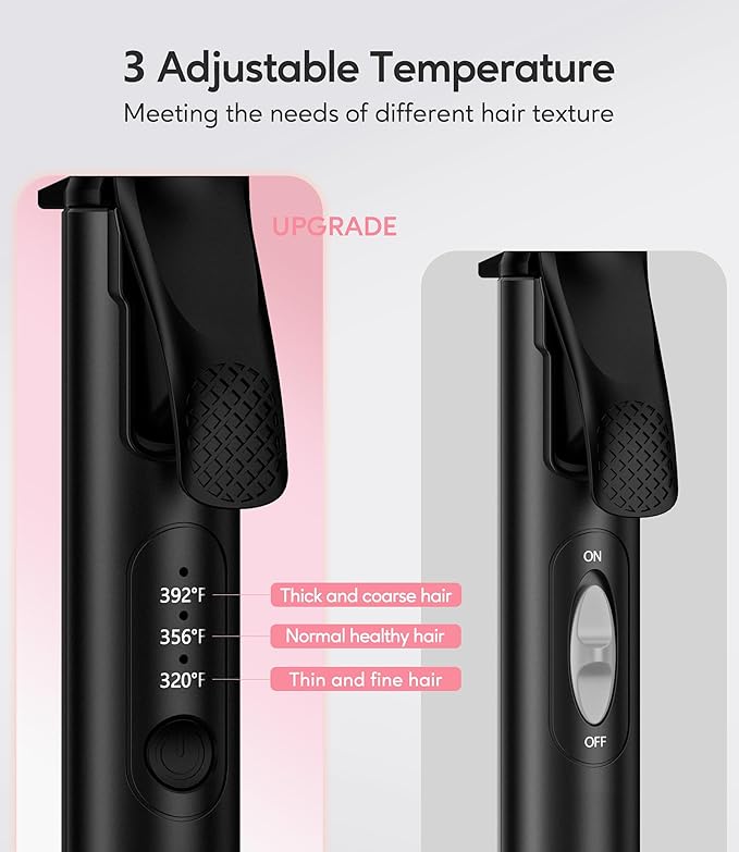 FARERY Mini Curling Iron Dual Voltage, 3/4 Inch Travel Curling Iron with 3 Adjustable Temp, Auto-Off, Ceramic Mini Hair Curler with Argan Oil &Keratin Infused, Travel Size Curling Wand with StorageBag