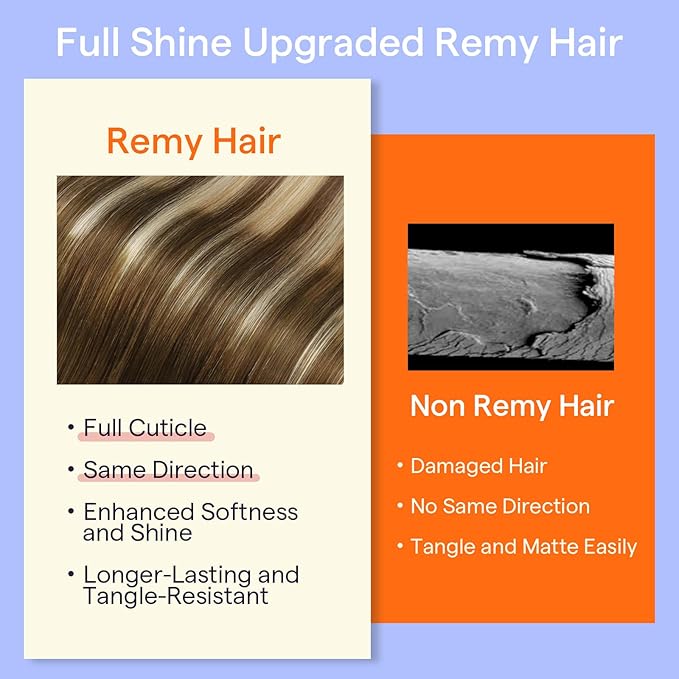 Full Shine 24 Inch Real Hair Extensions Clip in Human Hair for Long Hair Brown Roots Honey Blonde Remy Clip in Hair Extensions Double Weft Invisible Straight 7 Pcs 120 G