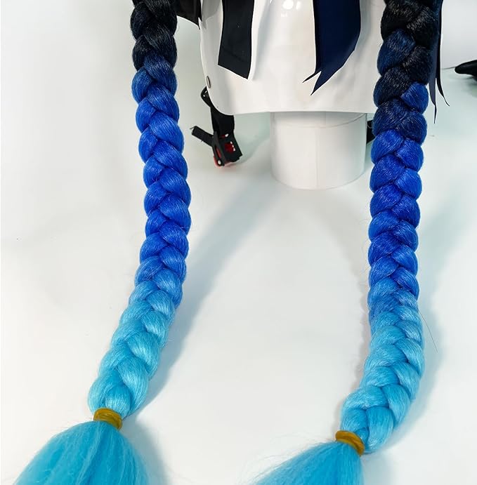 2PCS Helmet Pigtail Motorcycle Helmet Ponytail Bicycle Helmet Braids Hair Tails Used for Any Helmets/Suction Cup Reusable Design 2PCS(Helmet Not Included)