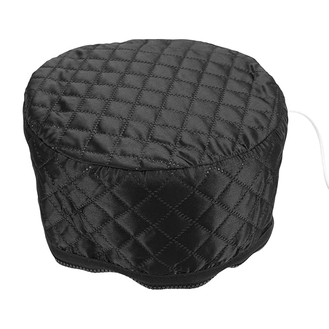 BRRNOO Heat Cap Deep Conditioning Thermal Hair Heating Cap 10 Temperature Settings 3 Timer Modes Water Proof Electric Heating Cap for Damaged Hair Restoration Composite Fabric PVC (US Plug 110V)