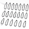 20 PCS Metal Snap Hair Clips Water Drop No Slip Barrettes for Women Bright Small Hair Clips For Thick And Thin Fine Hair,White Black,1.97 x 0.5 In.