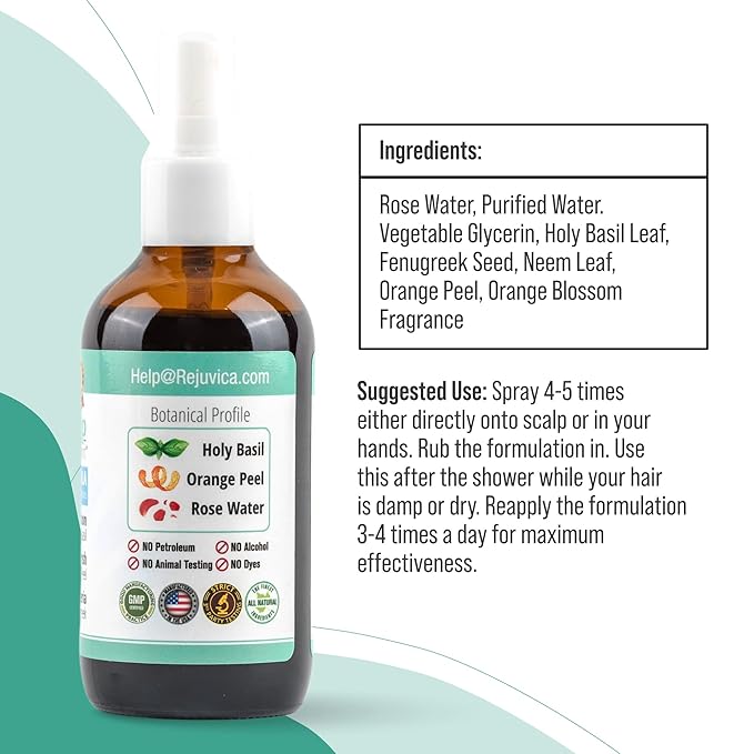 BetterScalp - Natural Scalp Support Remedy - All-Natural Liquid and Gentle, Non-Irritating Formula - Rose Water, Holy Basil, Neem & More!