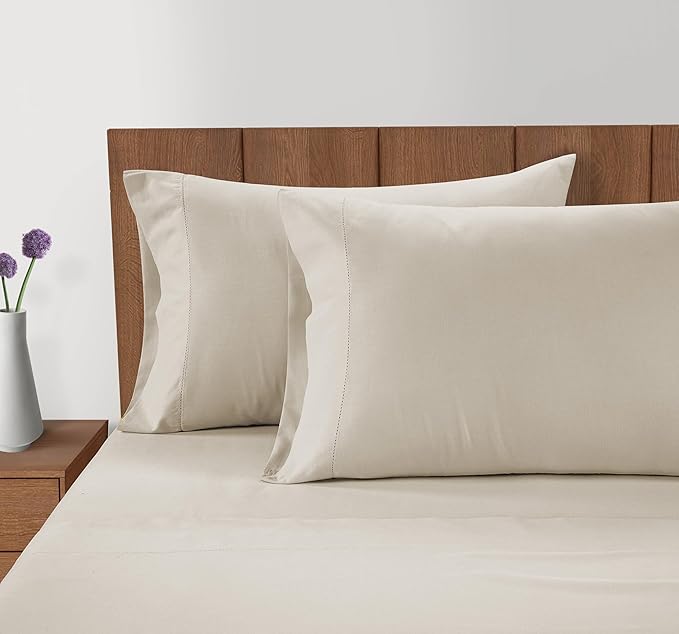 Lane Linen 100% Organic Cotton King Size Pillow Cases Set of 2 (20''x36'') Pillow Cases King Size Certified Organic Cotton Pillowcases King Pillow Cases Set of 2 Pillow Cases - Glacier Grey