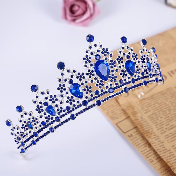 Princess Tiara and Crown for Women Wedding Tiaras for Bridal Tiaras and Crystal Crowns Rhinestone Headband Metal Hair Accessories for Costume Birthday Party Prom Gifts