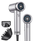 Cosy Companions Hair Dryer - High-Speed 150,000 RPM Hairdryer for Fast Drying, 500Million Negative Ionic & Thermo-Control & Cool Shot Button & HD Display Blow Dryer with Magnetic Diffuser & Nozzle