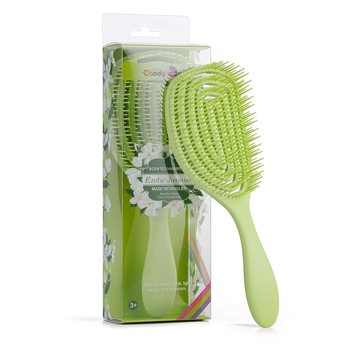 Candy Brush Scented Detangling Hair Brush for Wet or Dry Hair, Professional Vented Brush for Thick, Coarse & Curly Hair for Women and Girl. Eliminates Knots & Scalp Massage, Idea Gift