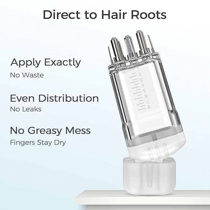Minoxidil Applicator,2 PCS Easy Fast Apply Exactly Effective Massage Mini Scalp Applicator Comb Dedicated to Minoxidil Hair Growth Serum,Root Comb Applicator Bottle Minoxidil Applicator Brush Tool