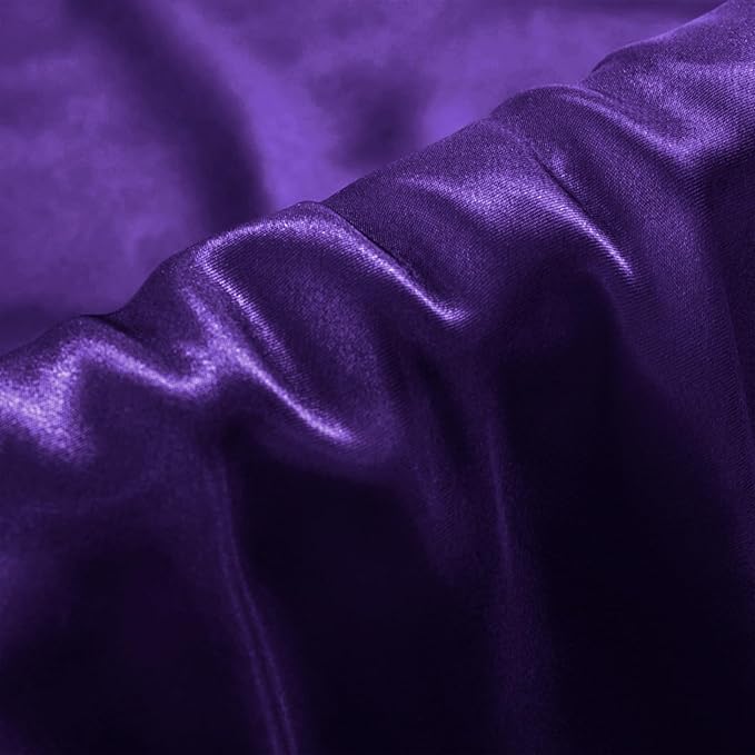 Aormenzy Satin Pillow Cases for Women Standard Size Set of 2, Purple Satin Pillowcase for Hair with Envelope Closure Silky Pillow Covers Wrinkle, Fade Resistant (20x26 Inches)
