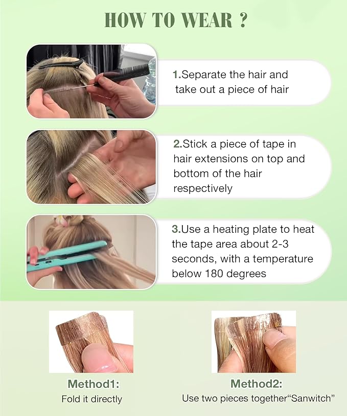 SURNEL Tape in Hair Extensions Balayage Ombre Color 1B Fading to 4 Brown Highlighted 27 Blonde Tape in Extensions Human Hair 20 inch Remy Tape Hair Extensions 20 Pcs 50g(#1B/4/27-20)