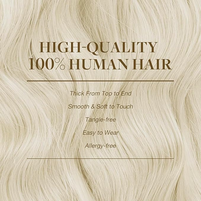 GOO GOO Clip in Hair Extensions Real Human Hair, Remy Human Hair Extensions Clip ins for Women, Natural Human Hair, 16inch 120g 7Pcs, #1000
