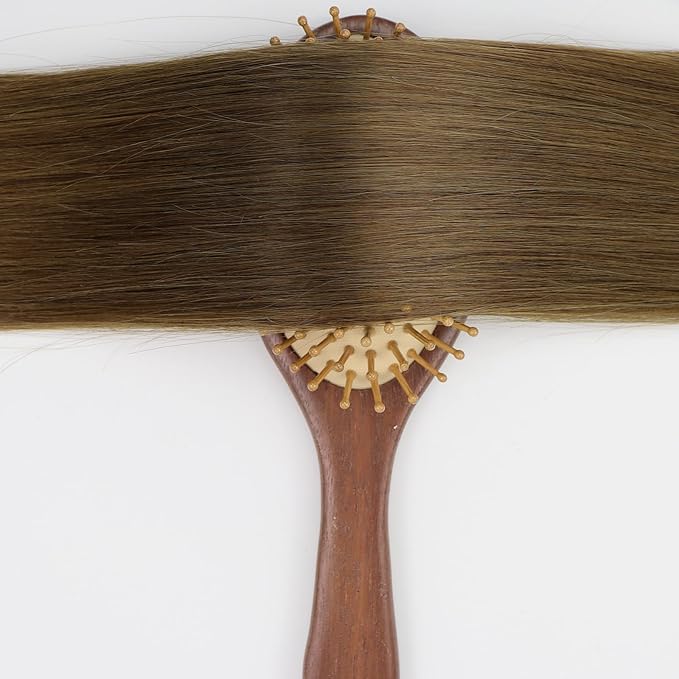 Full Shine Seamless Hair Extensions Clip in Medium Brown Human Hair 20 Inch Silky Brown Clip in Hair Extensions for Women Real Hair 3 Pcs 60 Gram