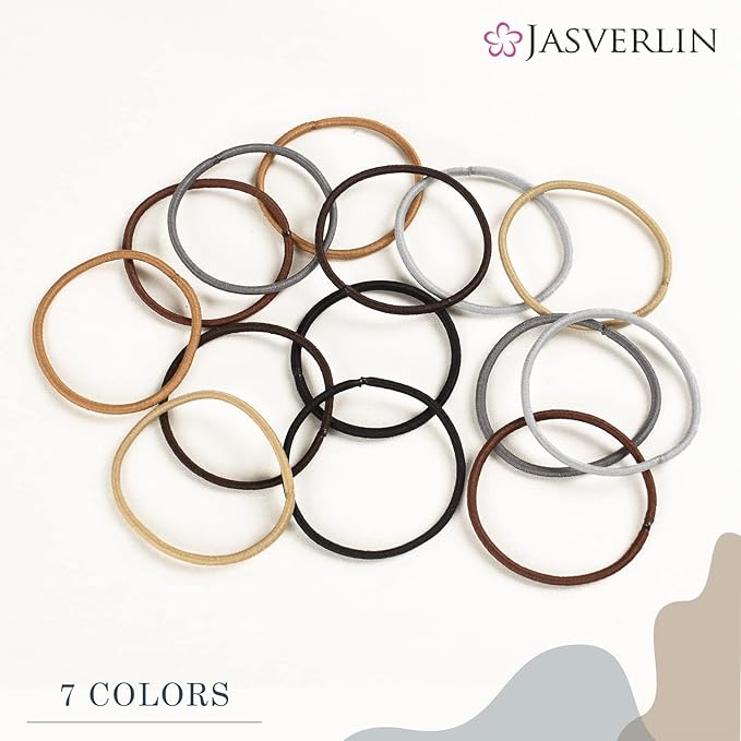 Small Hair Ties, Elastics Damage-free No Pull Ponytail Holders Braided Styling Bands for Women Girls Thin Fine to Medium Hairtie Accessories 2mm 80 Pieces (Auburn)