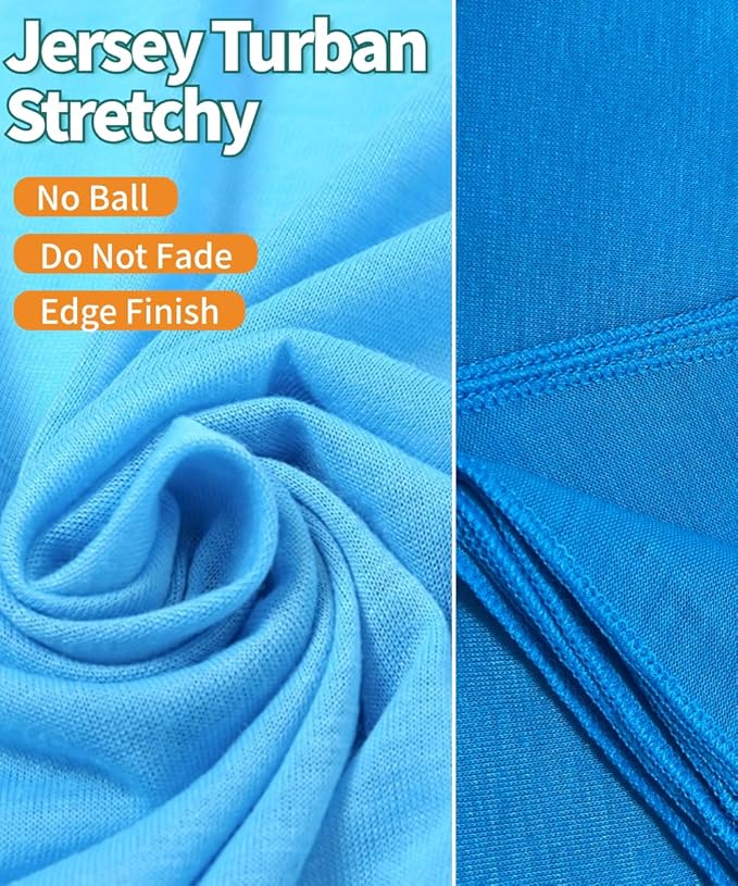 Harewom Head Wraps for Black Women Stretch Head Scarf Long African Hair Wraps Turban Headwraps Jersey Headbands
