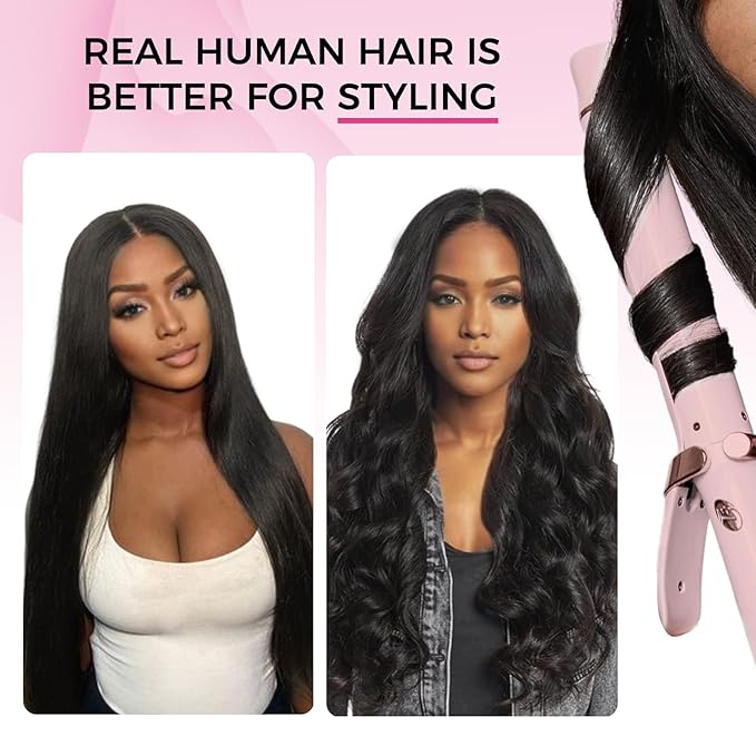 Lashey Seamless Clip in Hair Extensions Human Hair 130g 7pcs Straight Thick Remy Human Clip in Hair Extensions with Full End 24 Inch Natural Black