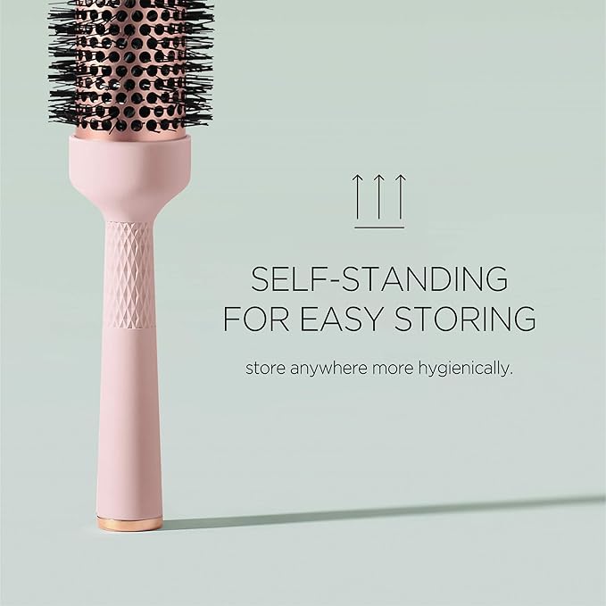 Magic Curling Round Brush Set (1&1.7Inches), Cut Drying Time, Self-Standing Round Brush, Great Blowout,Ceramic Coated Barrel,Quick Styling,Blowout Volume,Ionic Thermal Barrel, Wave Styler
