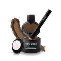 THICK FIBER Root Touch Up and Hairline Concealer - Water & Sweat Resistant Hair Loss Powder Set for Thinning Hair, Includes Brush (Light Brown)