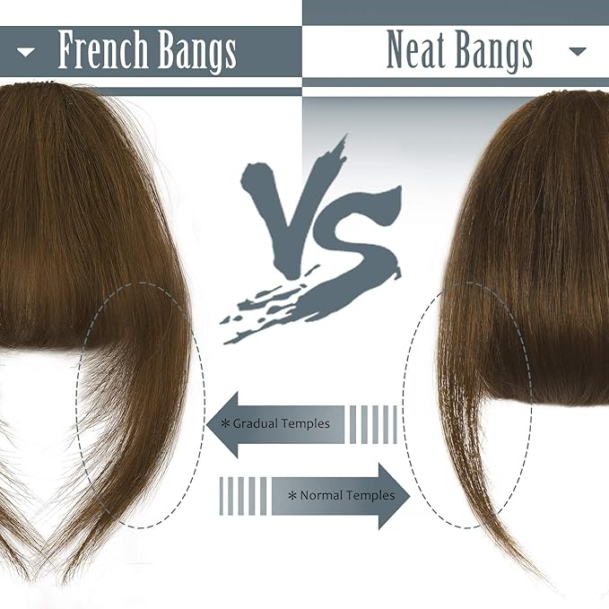 BARSDAR Real Human Hair Clip in Bangs - Human Hair Clip in Bangs for Women - Ginger Blonde Thick Bangs Extensions Fringe with Temples Dyeable Real Hair Bangs Hairpieces - Golden Ginger Blonde