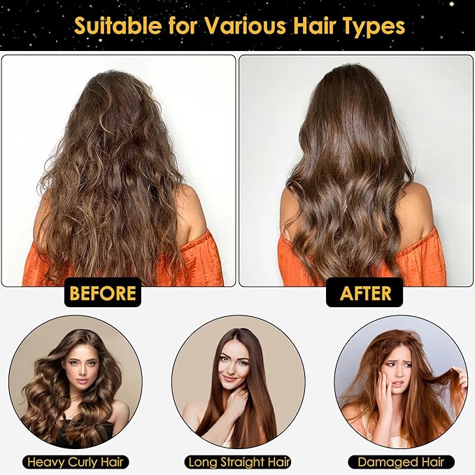 Hair Dryer Bonnet Attachment: Upgraded Extra Large Hooded Dryer Adjustable Hair Dryer Caps - Easy to Use for Natural Curly Textured Hair Care Styling Fast Drying - Gold