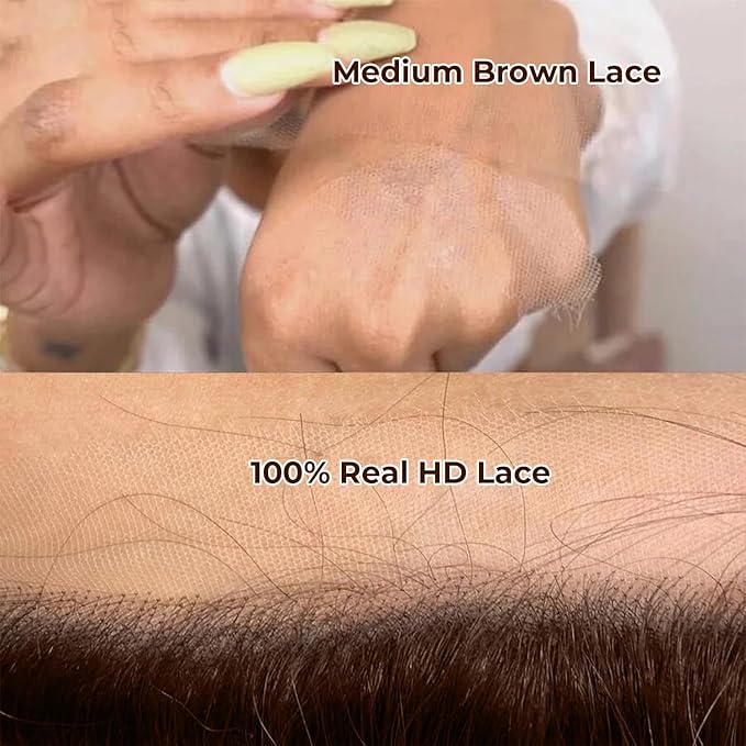 250 Density 13x6 FULL SKINLIKE HD lace front wigs Human Hair Chocolate Brown Pre Plucked Real 15A 0.10mm Ultra-thin Invisible Front HD Lace wigs Small Knots Body Wave Full Virgin Hair 20 Inch