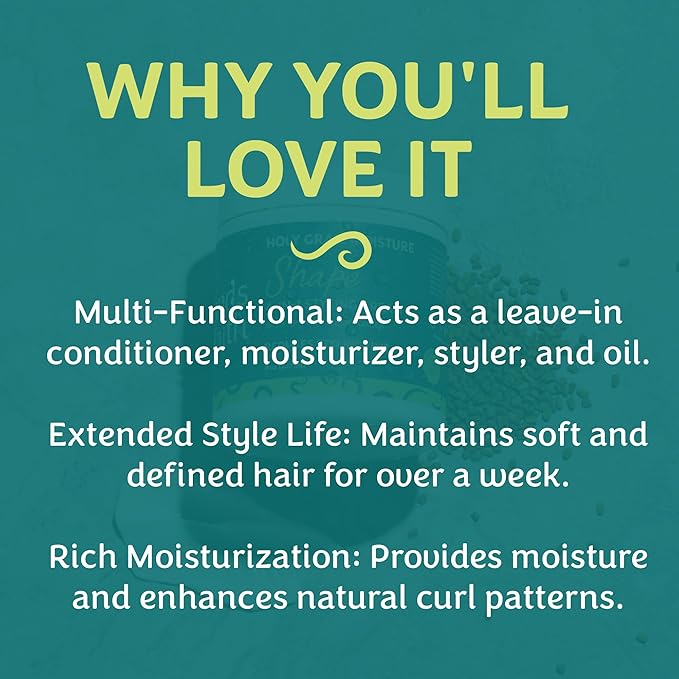 Strands of Faith Shape 4-in-1 Styling Cream | Moisturizer, Leave-In, Styler & Oil | Promotes Growth & Length Retention | Defines Curls, Reduces Frizz & Adds Shine | Twist-Outs & Braid-Outs | 8oz